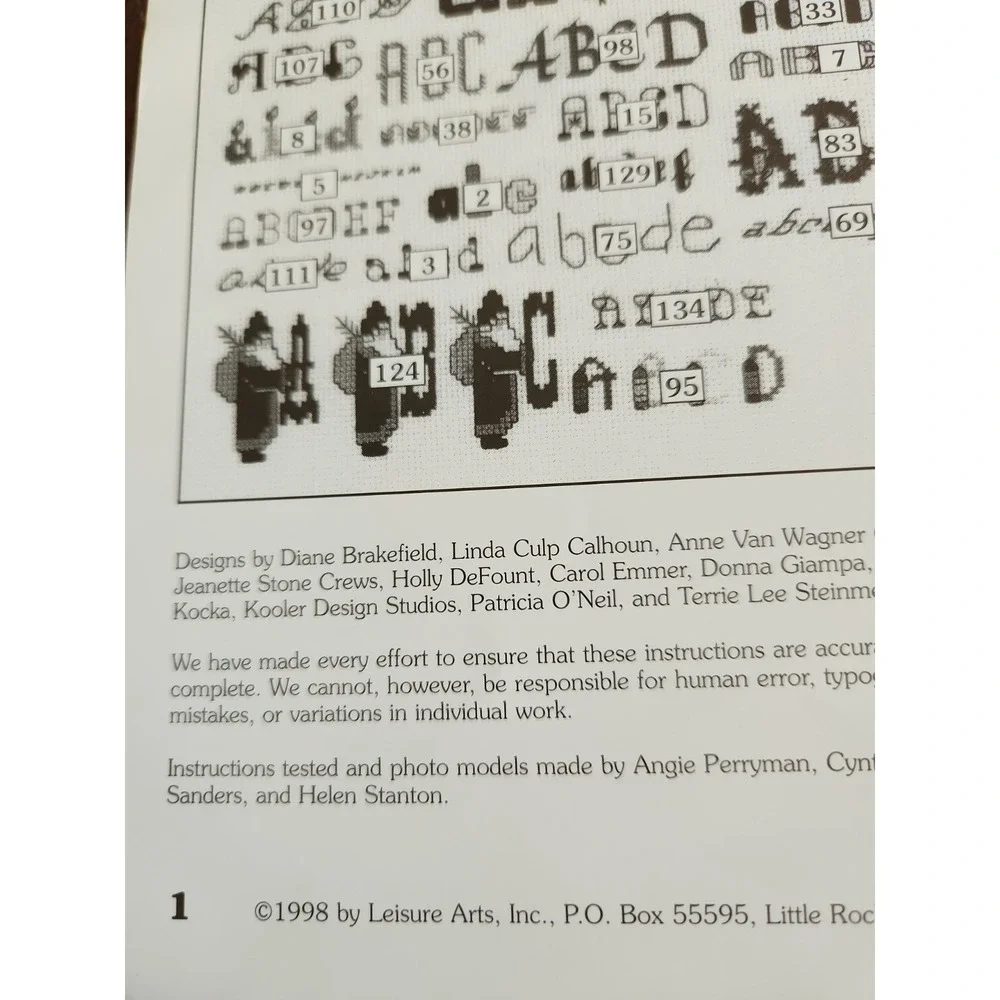 Leisure Arts ALPHABETS Galore 136 Alphabets Charts for Le$$ 1998 New Old Stock